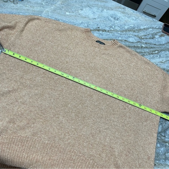 Universal Standard Melissa High Low Pullover Wool Mohair Knit Sweater Camel Tan - Picture 10 of 13